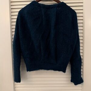 COS Dark Teal Scoop-Neck Knit Sweater